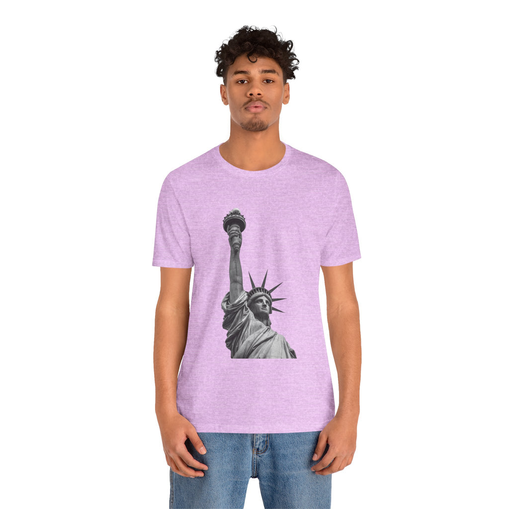Statue of Liberty Graphic Tee — Black & White NYC Landmark T-Shirt