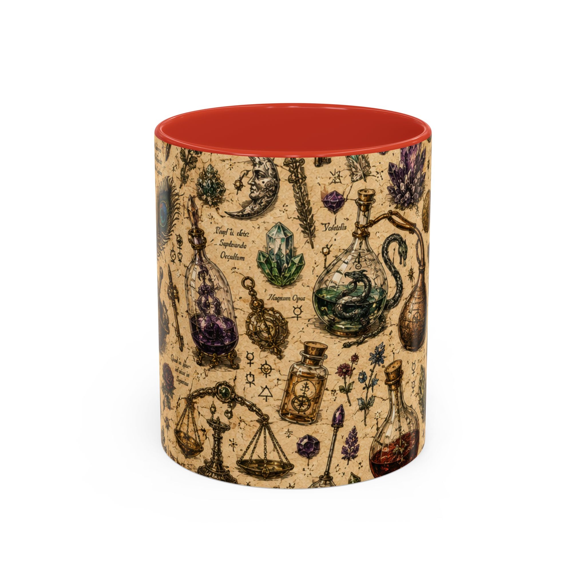 The Alchemist's Cabinet Coffee Mug — Vintage Apothecary Accent Mug (11/15 oz)