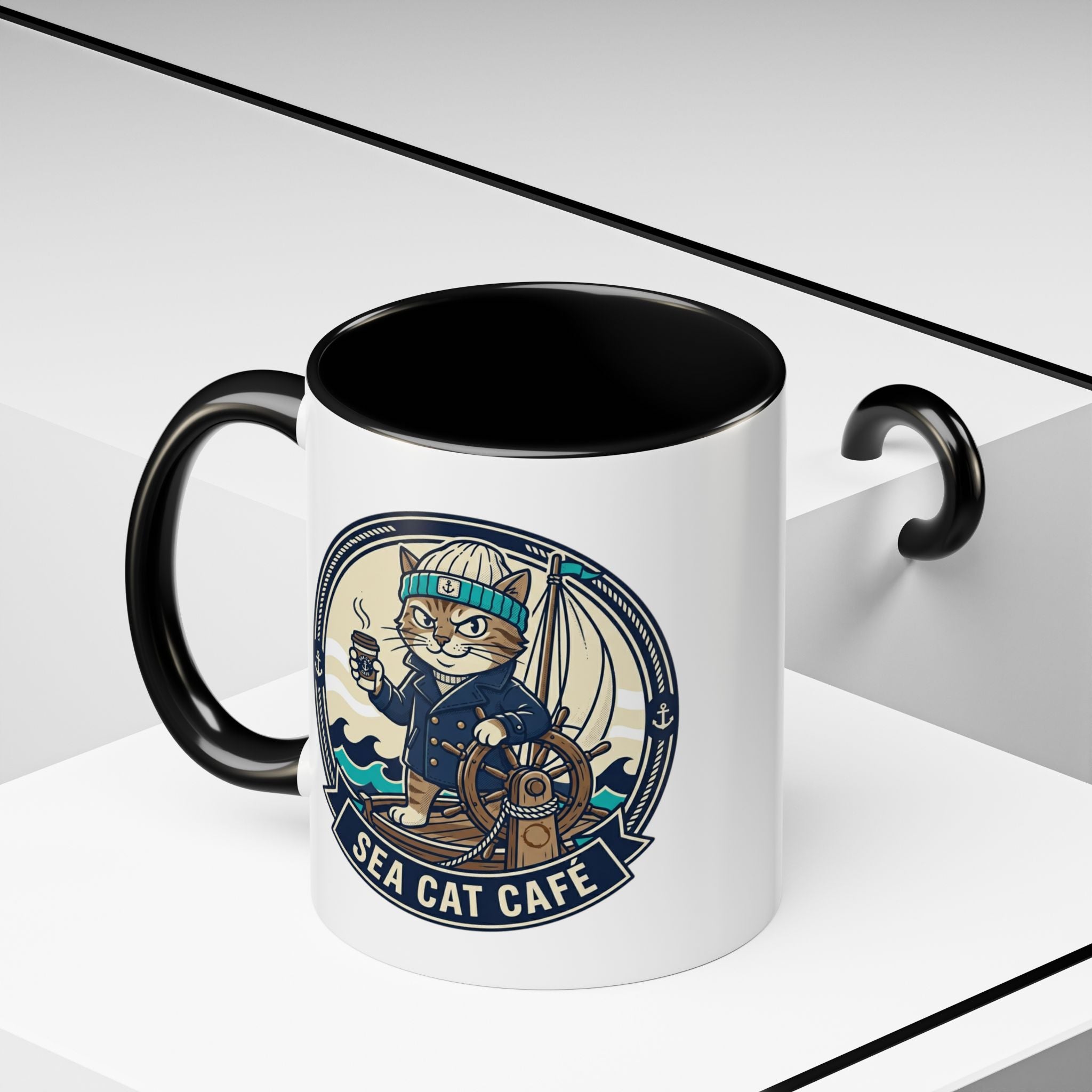 Nautical Sailboat Coffee Mug – Vintage Ocean Adventure Accent Mug
