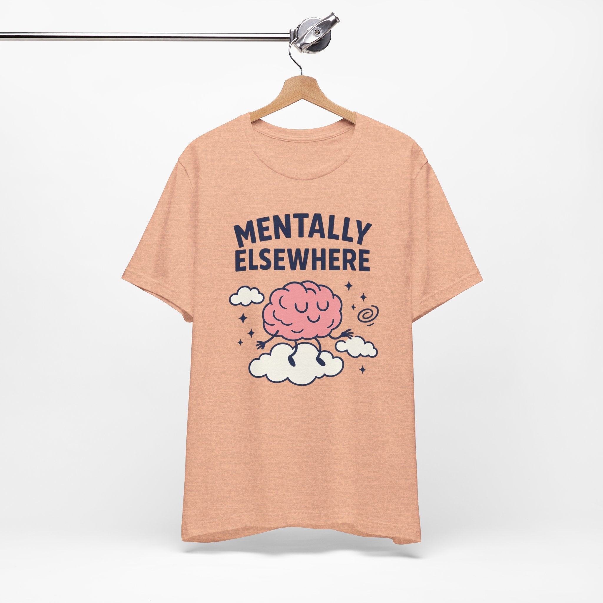 Mentally Elsewhere T-Shirt — Cute Brain on Cloud Graphic Tee