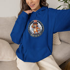 Patriotic Cat Hoodie — "Ready for the Stars" Graphic Pullover