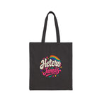 Tote Bag — "Hetero Tamas" Retro Rainbow Canvas Tote