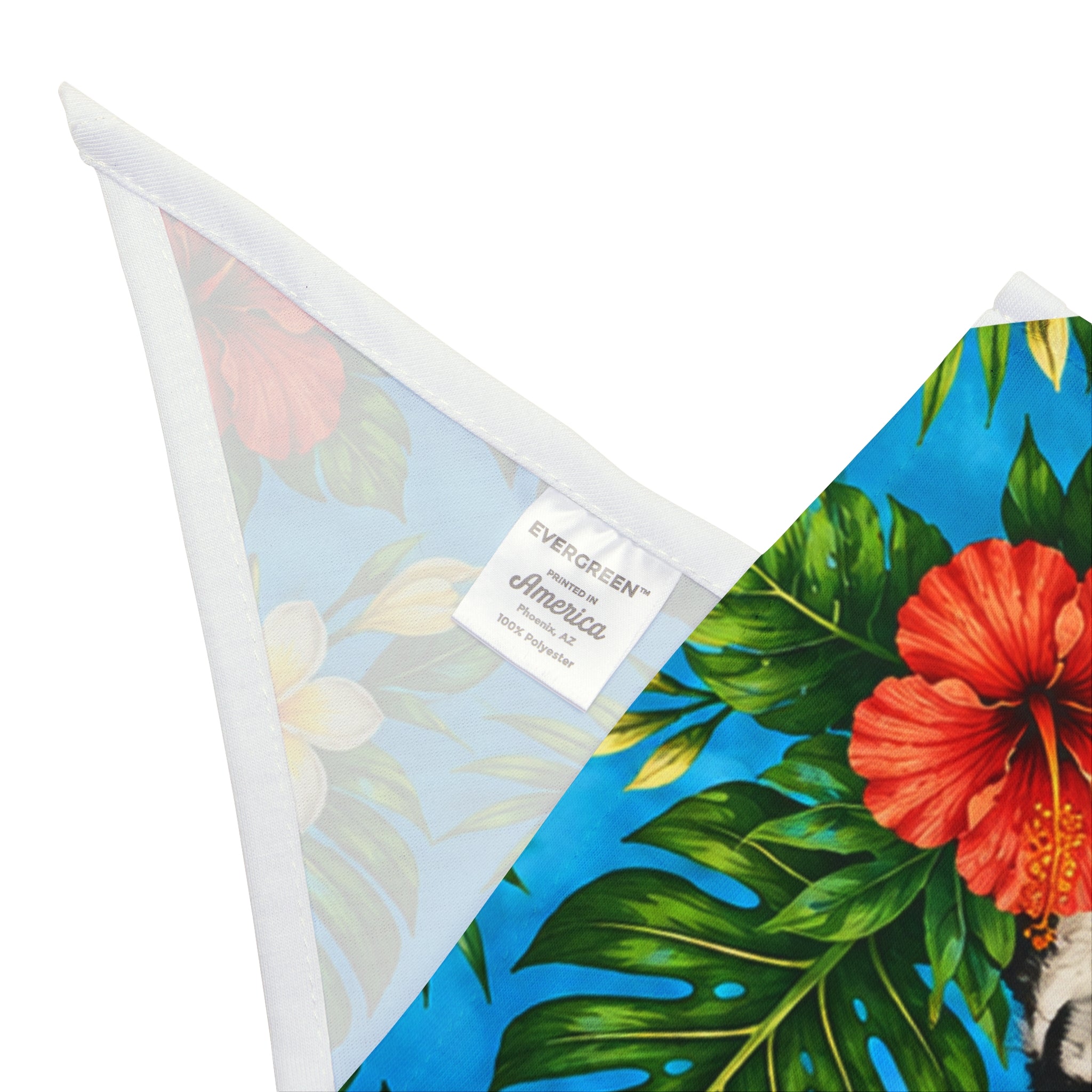 Tropical Dog Bandana — Hawaiian Floral & Pineapple Pet Scarf