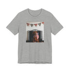 Patriotic Dog T-Shirt - Photo Print with American Flag Bunting