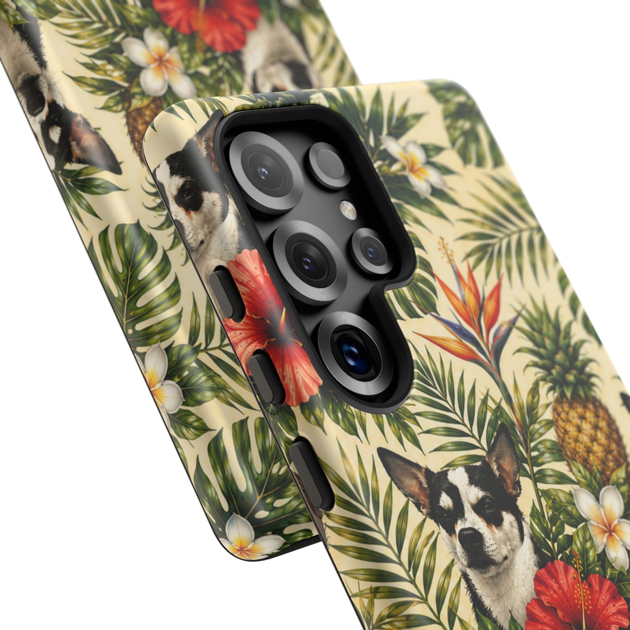 Tropical chihuahua Phone Case — Floral Pineapple Protective Tough Case