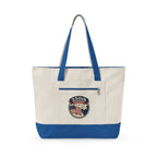 250th Anniversary American Flag Canvas Tote Bag — Zippered Patriotic Tote