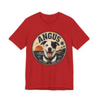 Angus Dog Tee — Retro Beach Portrait T-Shirt
