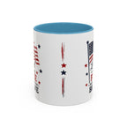 Patriotic Coffee Mug — "Land of the Free Because of the Brave" Accent Mug