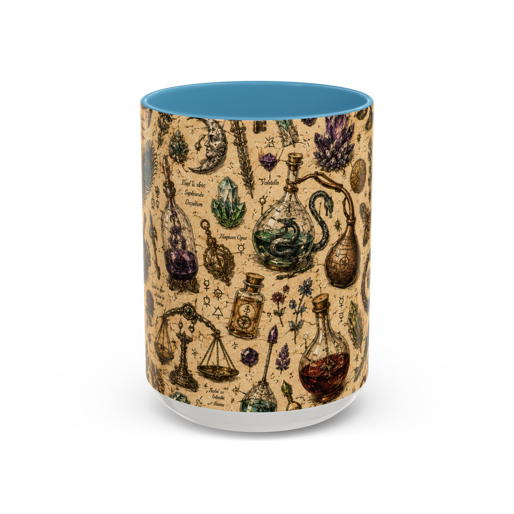 The Alchemist's Cabinet Coffee Mug — Vintage Apothecary Accent Mug (11/15 oz)