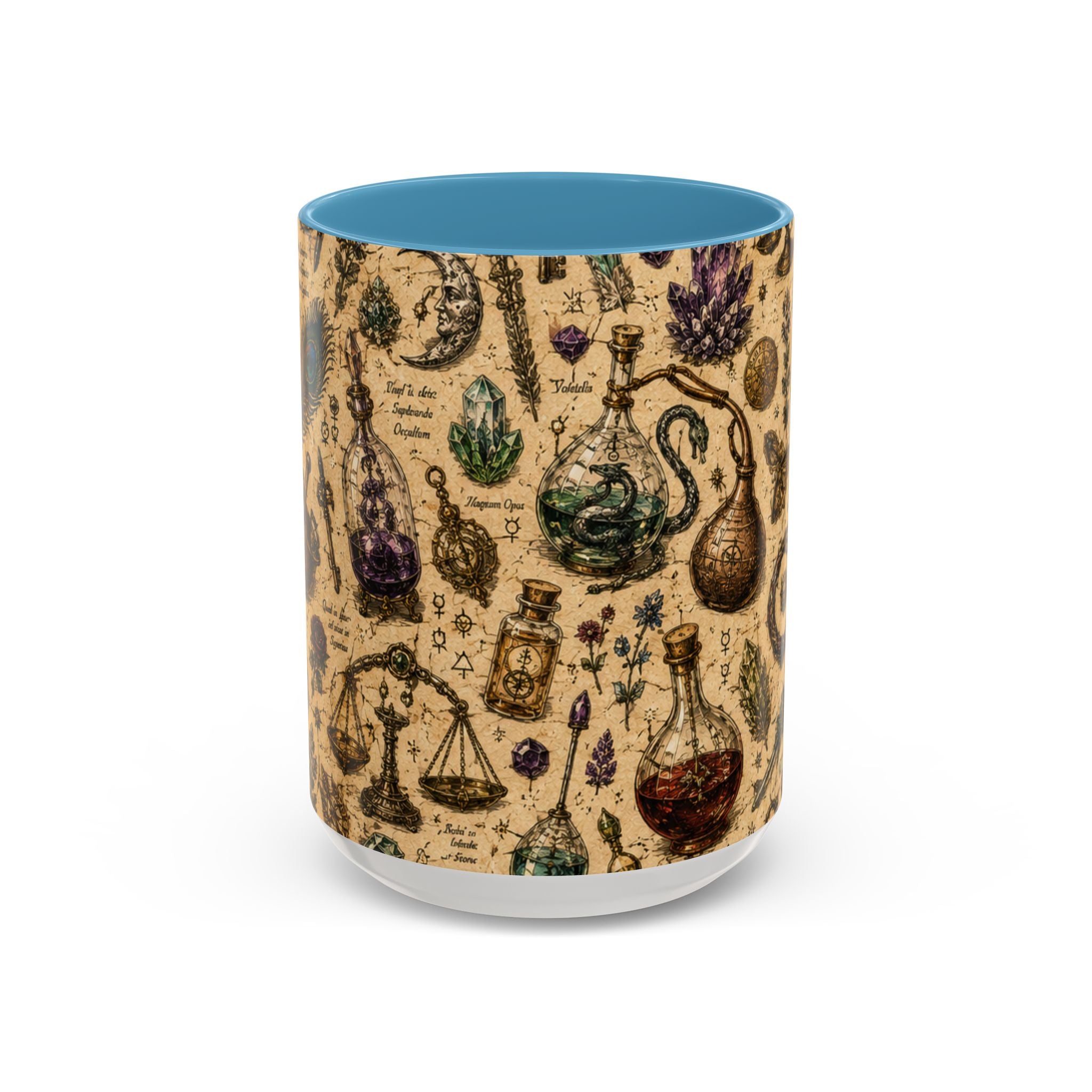The Alchemist's Cabinet Coffee Mug — Vintage Apothecary Accent Mug (11/15 oz)