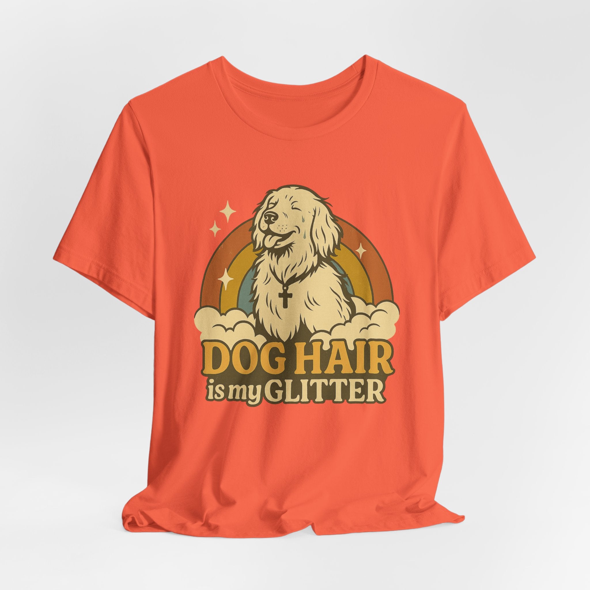 "Dog Hair Is My Glitter" – Retro Golden Vibes Edition