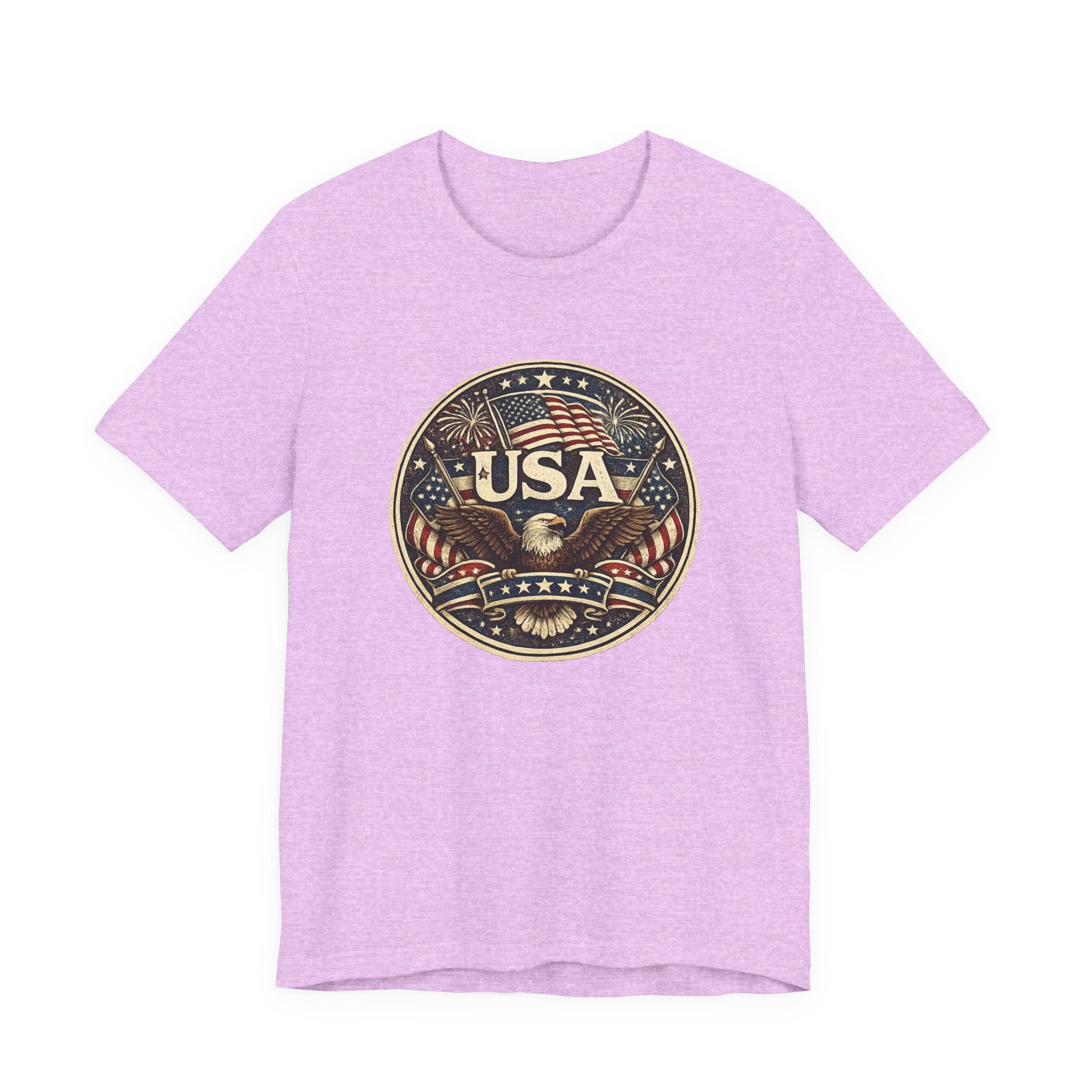 USA Eagle Vintage Patriotic T-Shirt — American Flag Graphic Tee