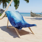 Ocean Wave Beach Towel — Blue Sea Surf Print