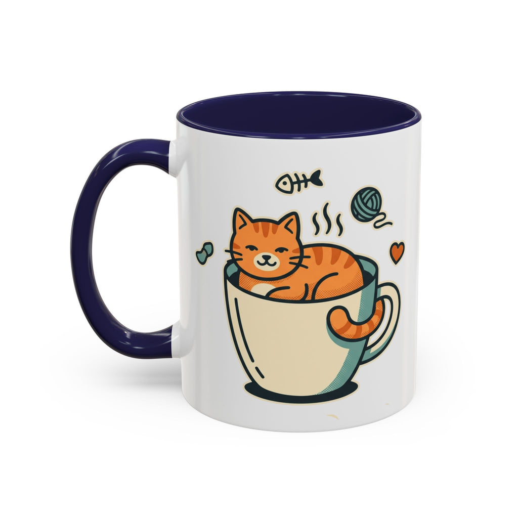 Cat in Cup Coffee Mug — Cute Cat Lover Accent Mug (11/15oz)