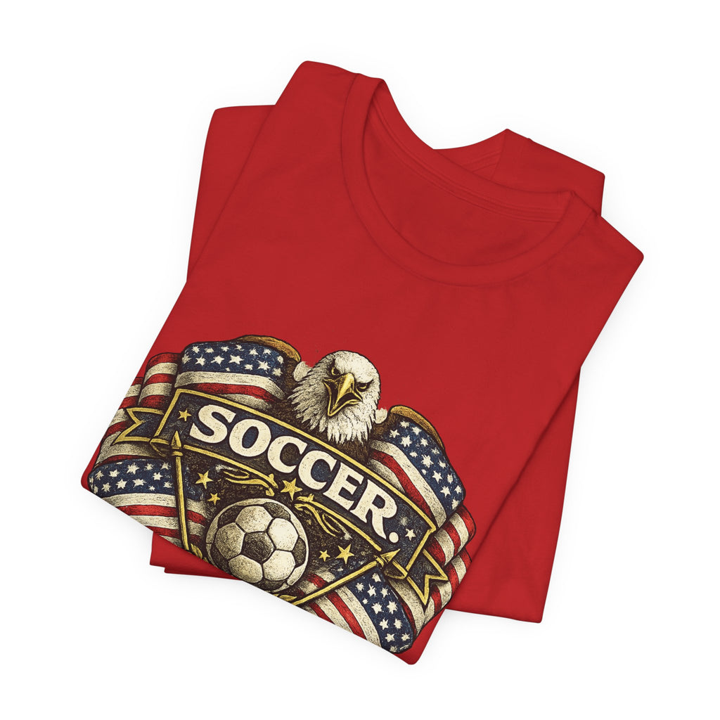 Soccer Deal With It T-Shirt — Patriotic Eagle Soccer Tee for Players & Fans