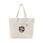 250th Anniversary American Flag Canvas Tote Bag — Zippered Patriotic Tote