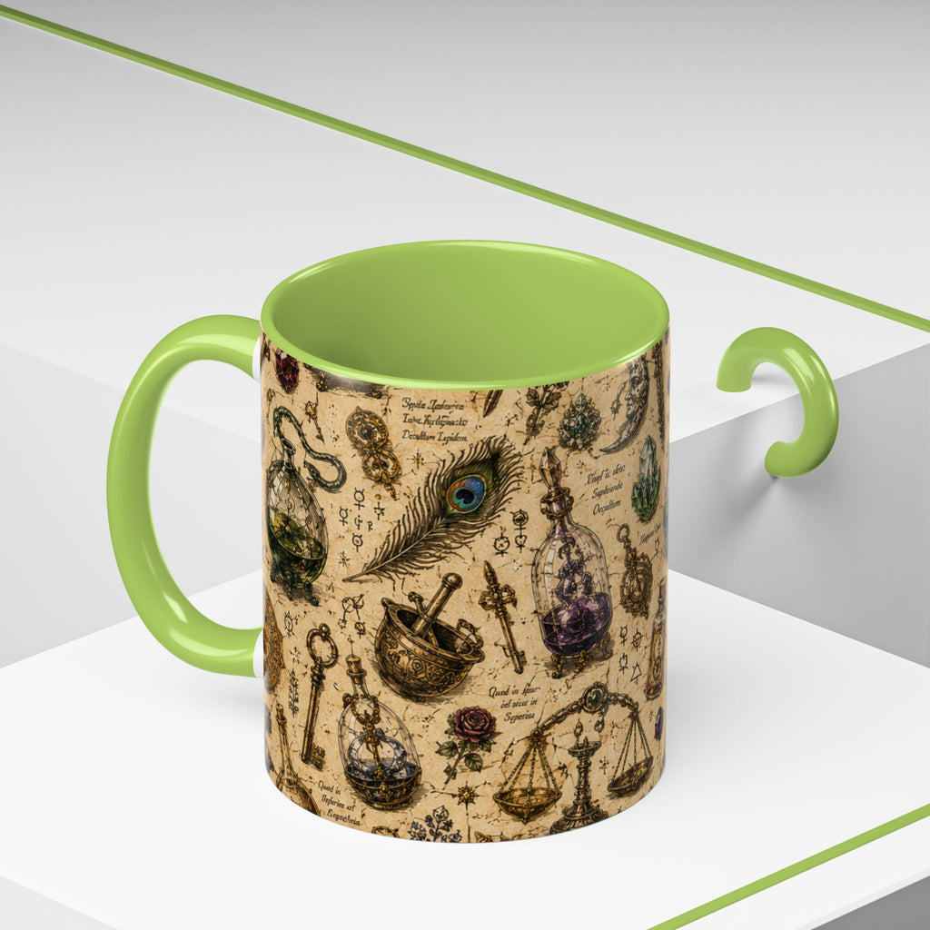 The Alchemist's Cabinet Coffee Mug — Vintage Apothecary Accent Mug (11/15 oz)