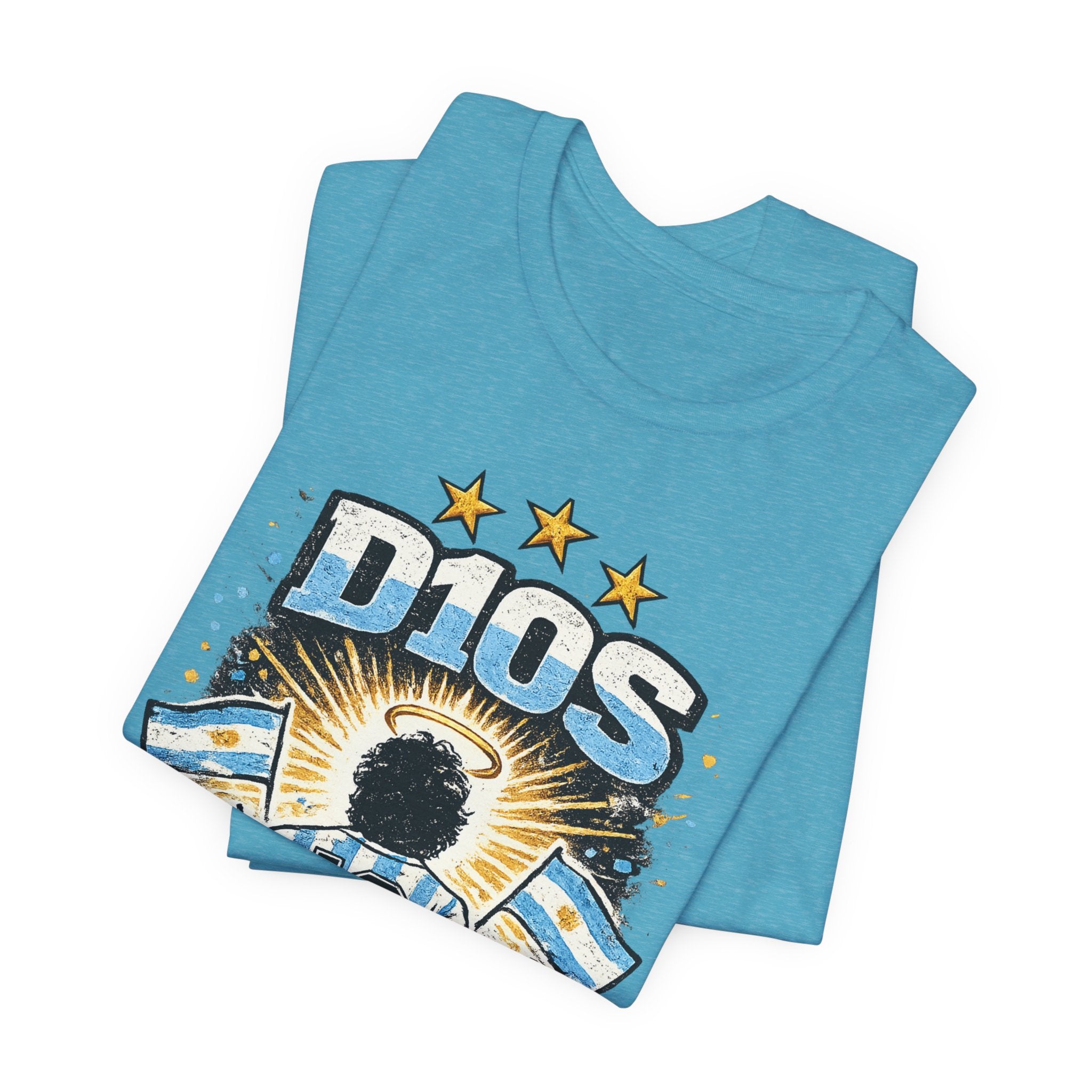 Dios 10 Argentina Soccer Tee — Maradona Tribute Football Shirt