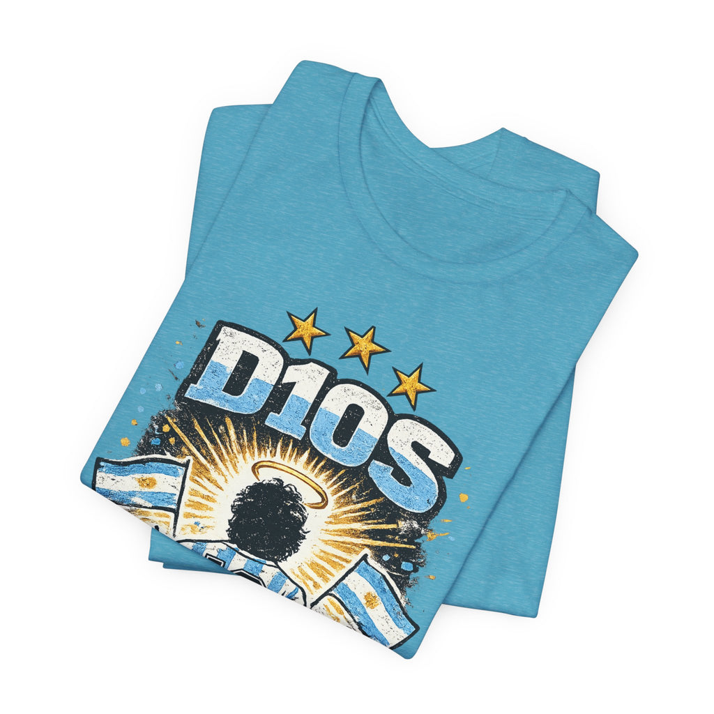 Dios 10 Argentina Soccer Tee — Maradona Tribute Football Shirt