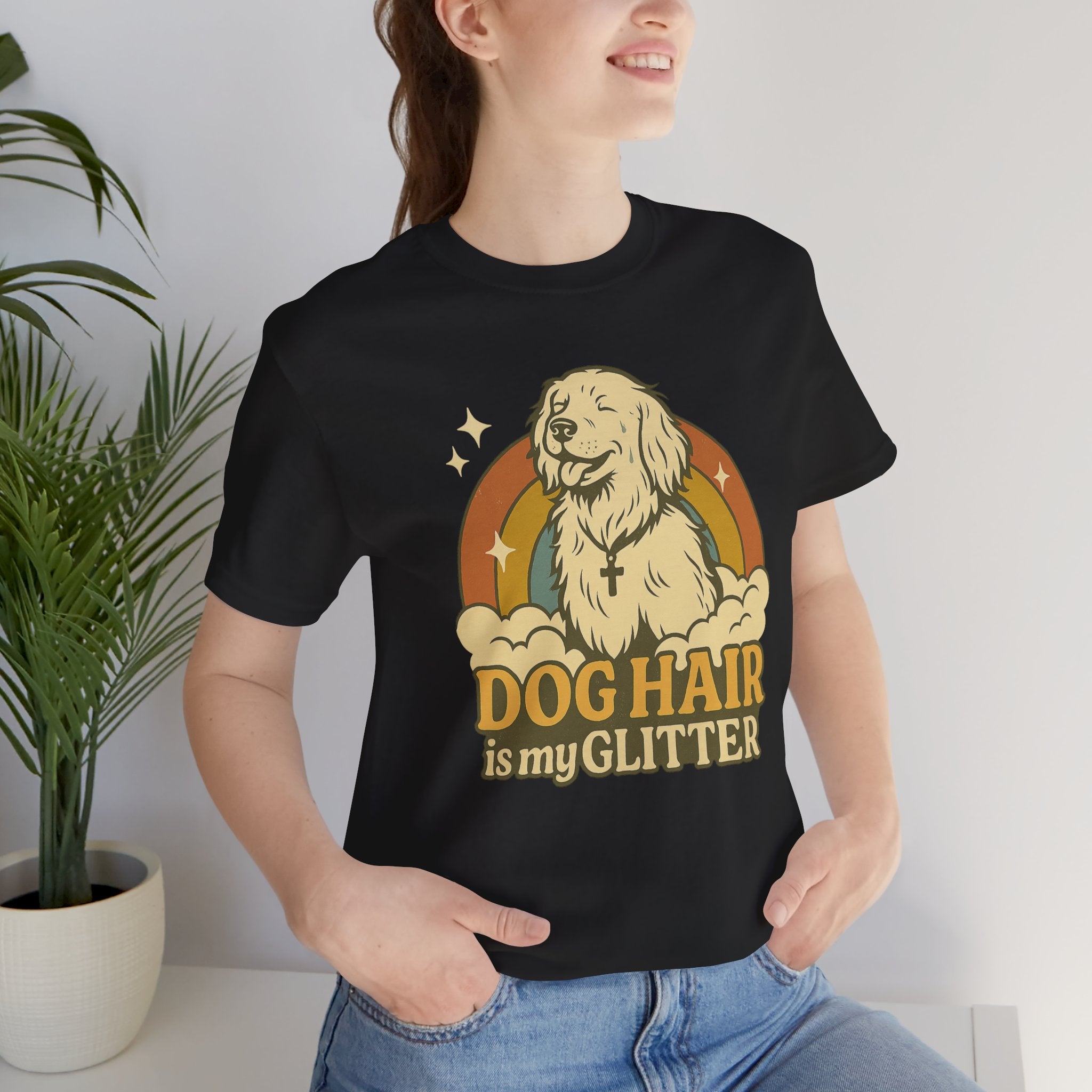 "Dog Hair Is My Glitter" – Retro Golden Vibes Edition