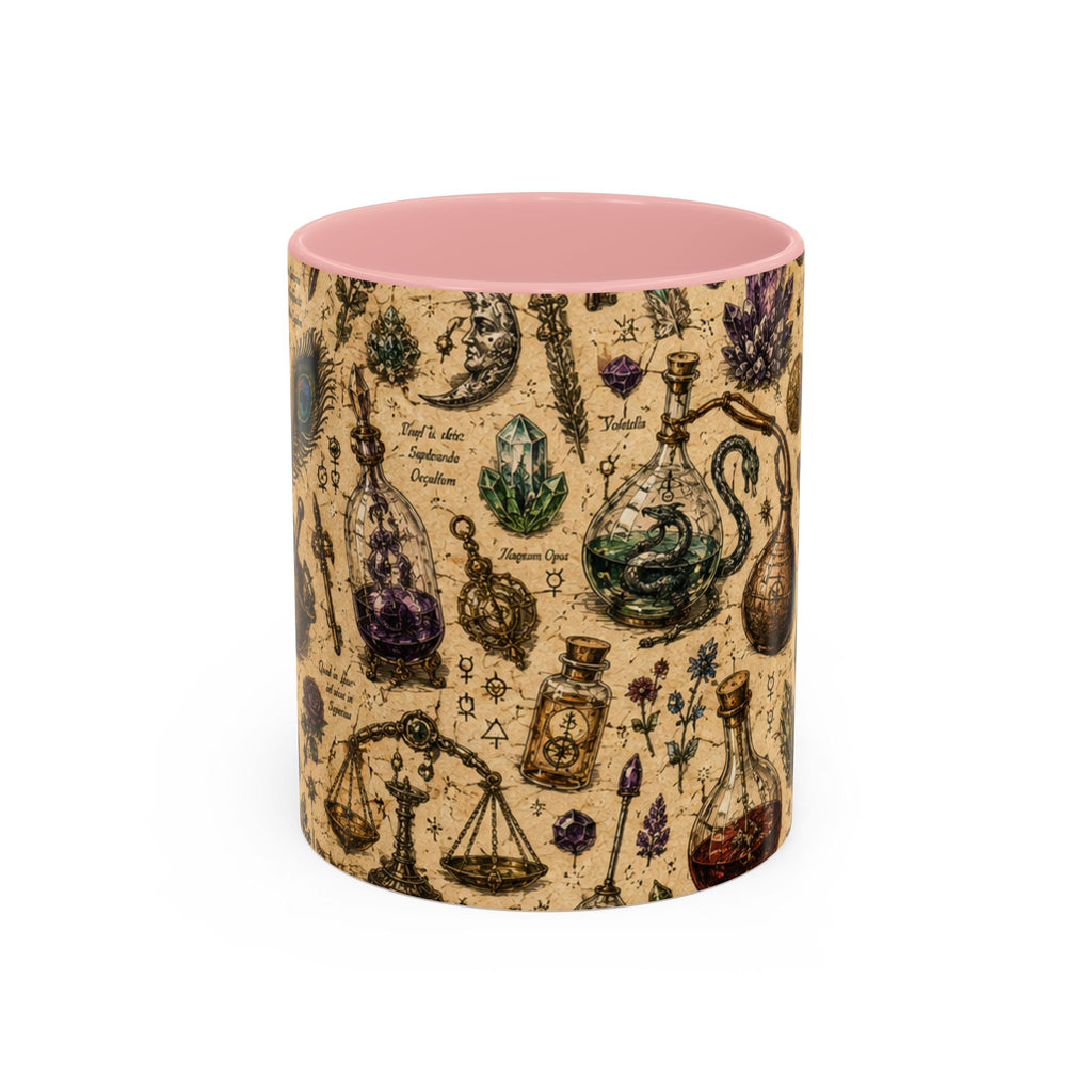 The Alchemist's Cabinet Coffee Mug — Vintage Apothecary Accent Mug (11/15 oz)