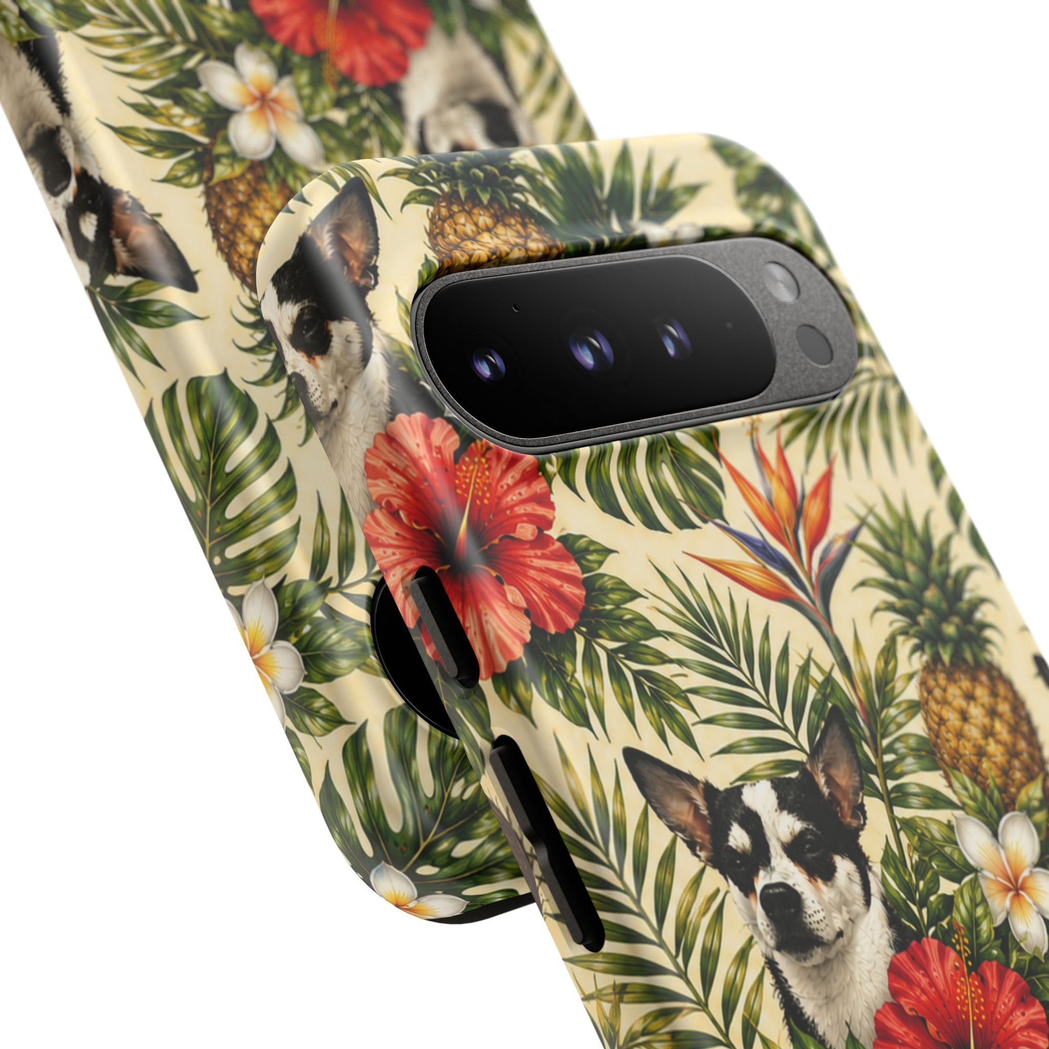 Tropical chihuahua Phone Case — Floral Pineapple Protective Tough Case