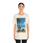 Beach Chihuahua Dog T-Shirt — Hawaiian Shirt Puppy on Tropical Shore