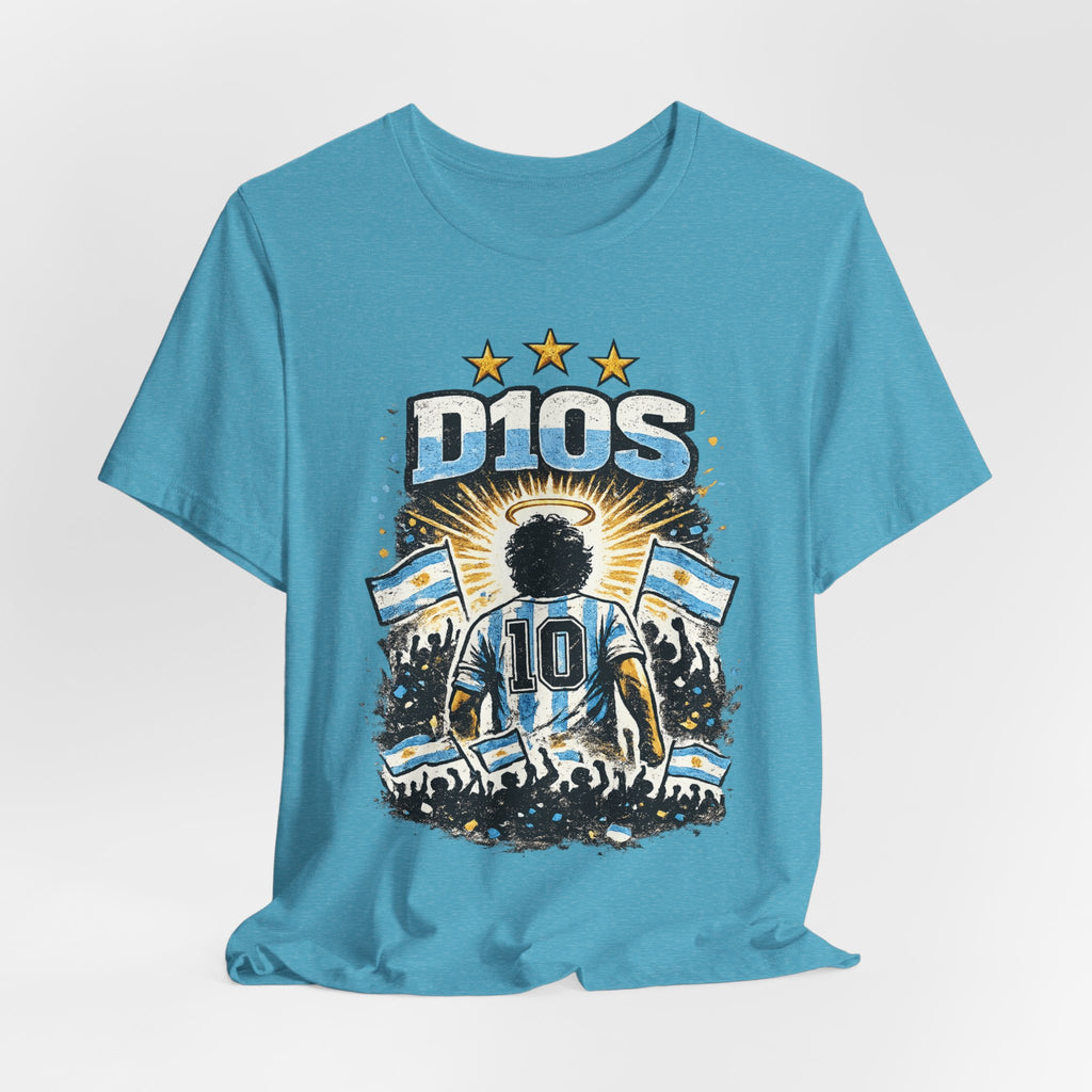 Dios 10 Argentina Soccer Tee — Maradona Tribute Football Shirt