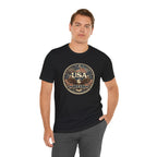 USA Eagle Vintage Patriotic T-Shirt — American Flag Graphic Tee