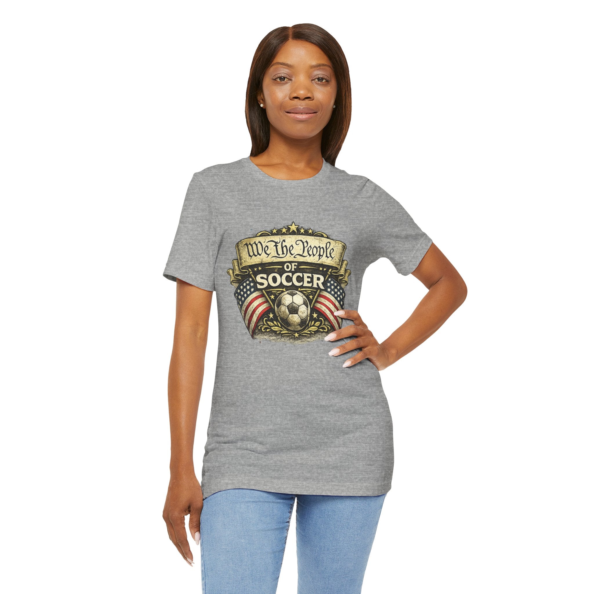 We The People of Soccer T-Shirt — American Flag Vintage Soccer Tee
