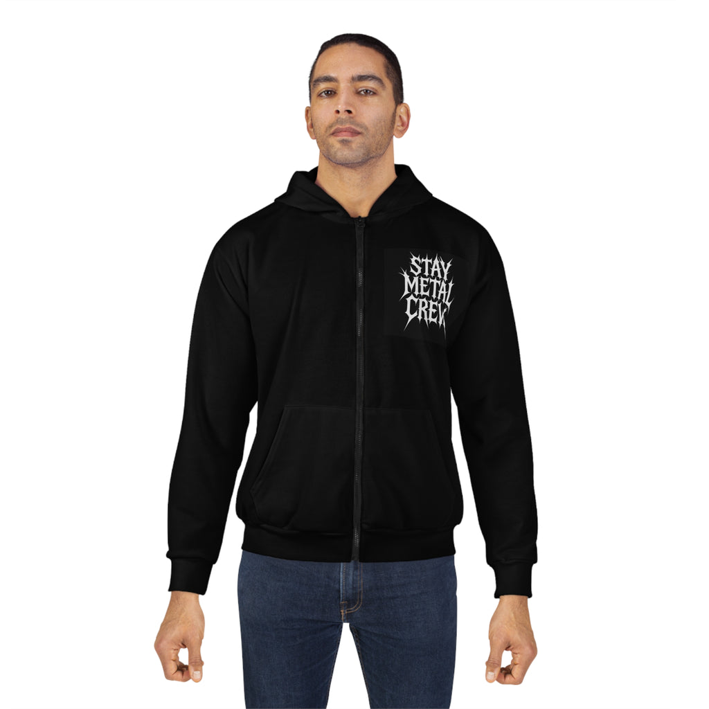 Stay Metal Unisex Zip Hoodie | Rock Tees, Music Apparel, Festival Wear, Gift for Him, Edgy Street Style