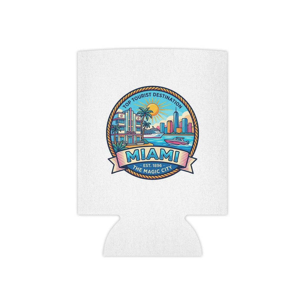 Miami Vintage Beach Can Cooler – "Miami The Magic City" Travel Souvenir