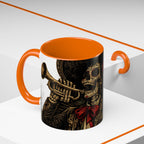 Day of the Dead Soccer Skull Accent Mug — 11/15oz