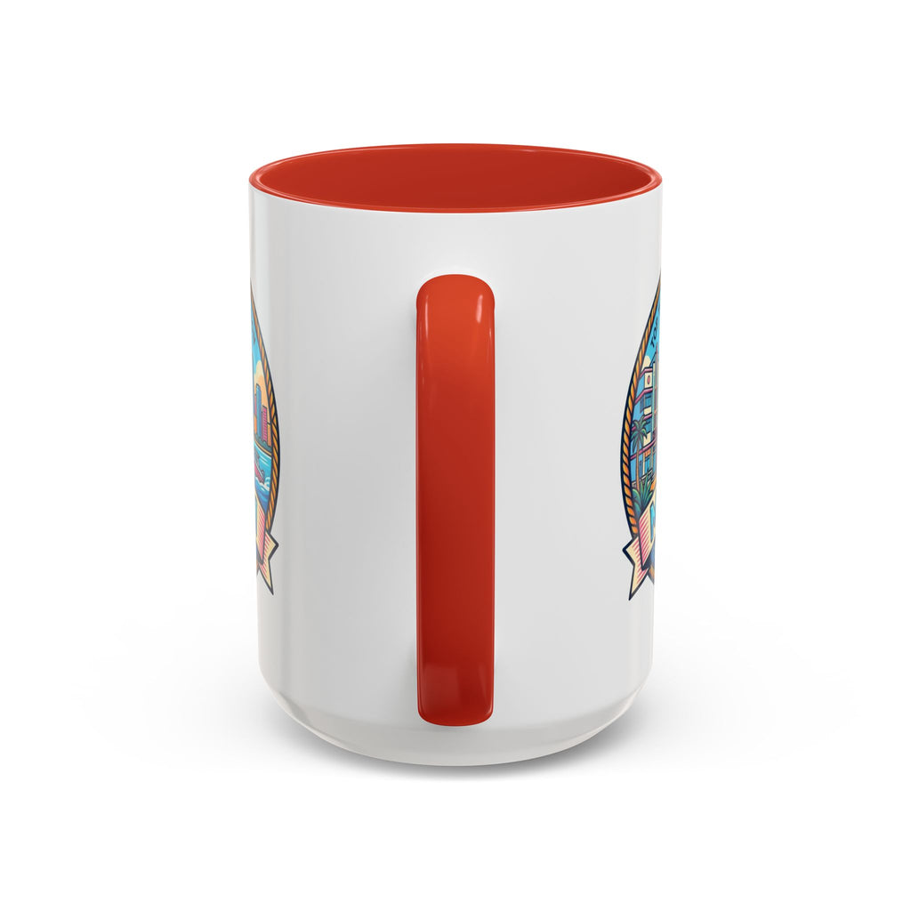 Miami Vintage Travel Accent Coffee Mug – 'Miami' Scenic Beach & Skyline Design (11/15oz)