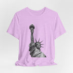 Statue of Liberty Graphic Tee — Black & White NYC Landmark T-Shirt