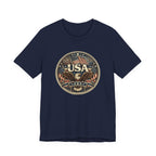 USA Eagle Vintage Patriotic T-Shirt — American Flag Graphic Tee