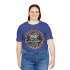 4th of July 250th Anniversary T-Shirt – Vintage American Flag Emblem (1776–2026)