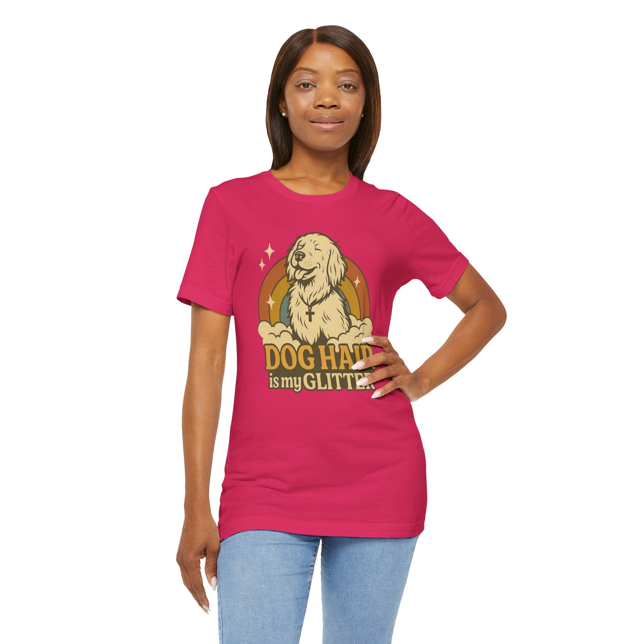 "Dog Hair Is My Glitter" – Retro Golden Vibes Edition