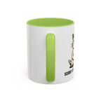 Cat Lover Coffee Mug – Cute Cat Illustration ‘Coffee’ Accent Ceramic Mug (11/15oz)