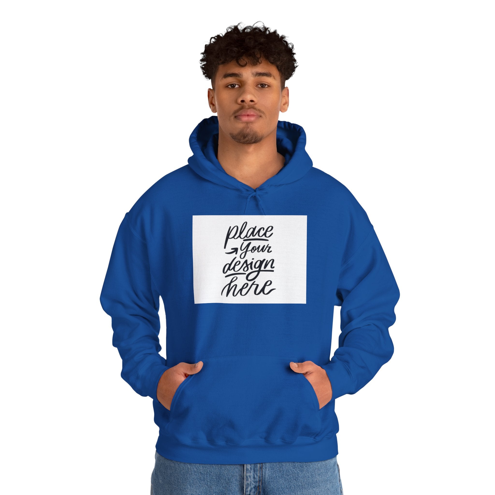 Classic Hoodie with Centered Design – 'Place Your Design Here'