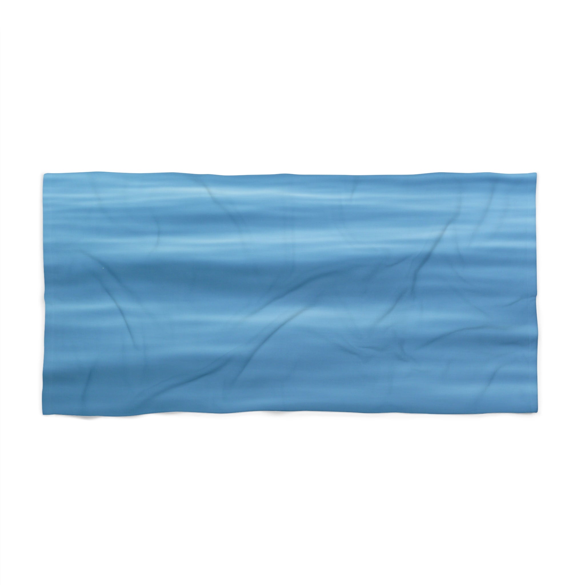 Ocean Blue Beach Towel — Soft Wavy Water Print