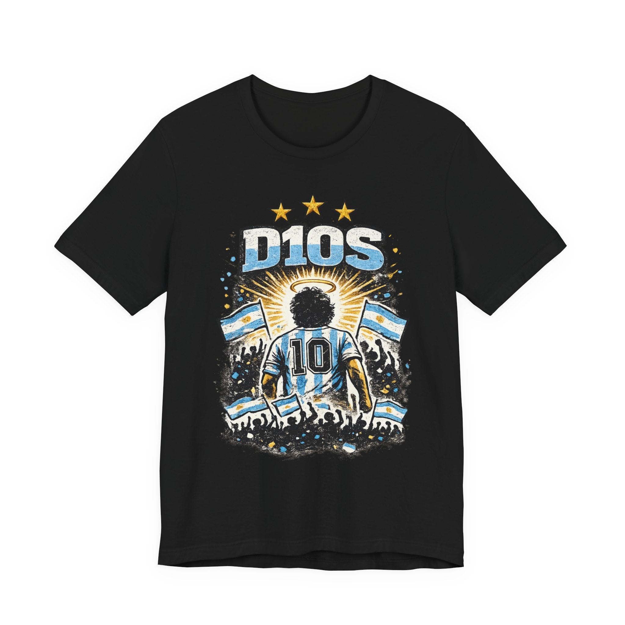 Dios 10 Argentina Soccer Tee — Maradona Tribute Football Shirt
