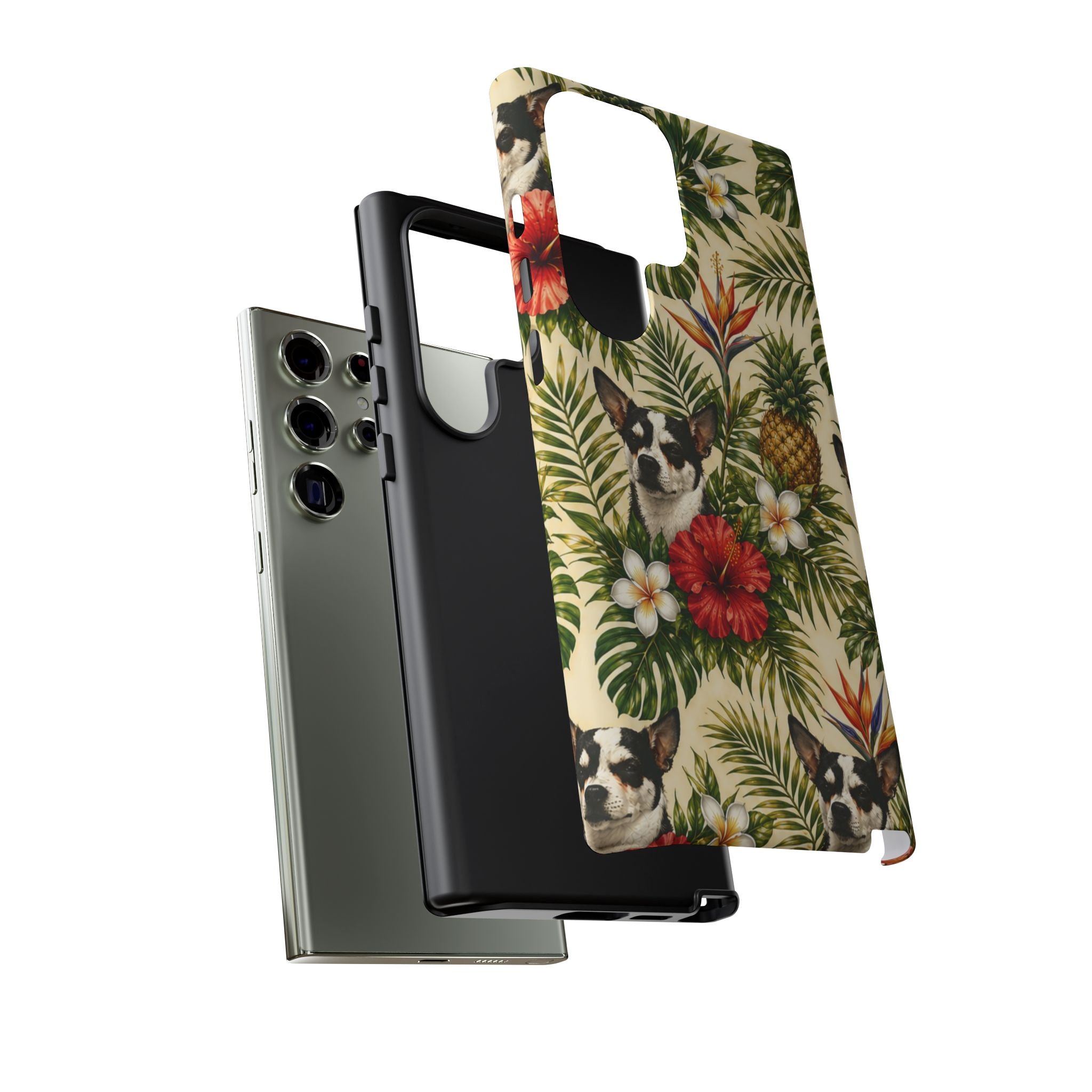 Tropical chihuahua Phone Case — Floral Pineapple Protective Tough Case