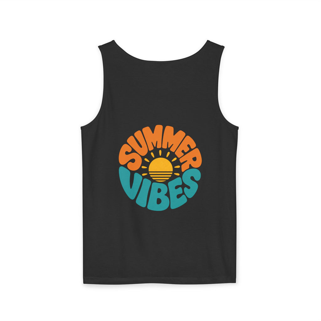 Summer Vibes Unisex Tank Top - Retro Sun Graphic
