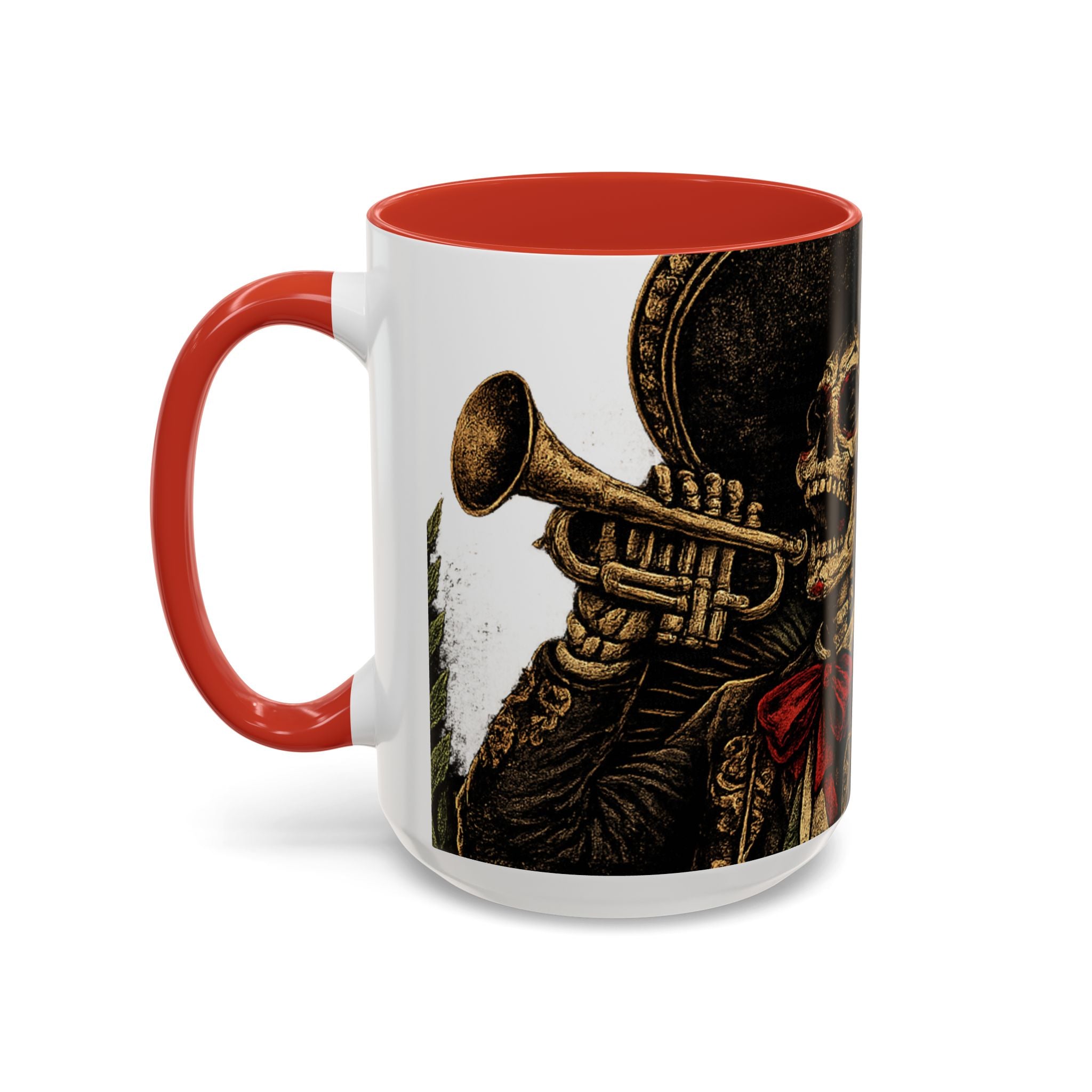 Day of the Dead Soccer Skull Accent Mug — 11/15oz