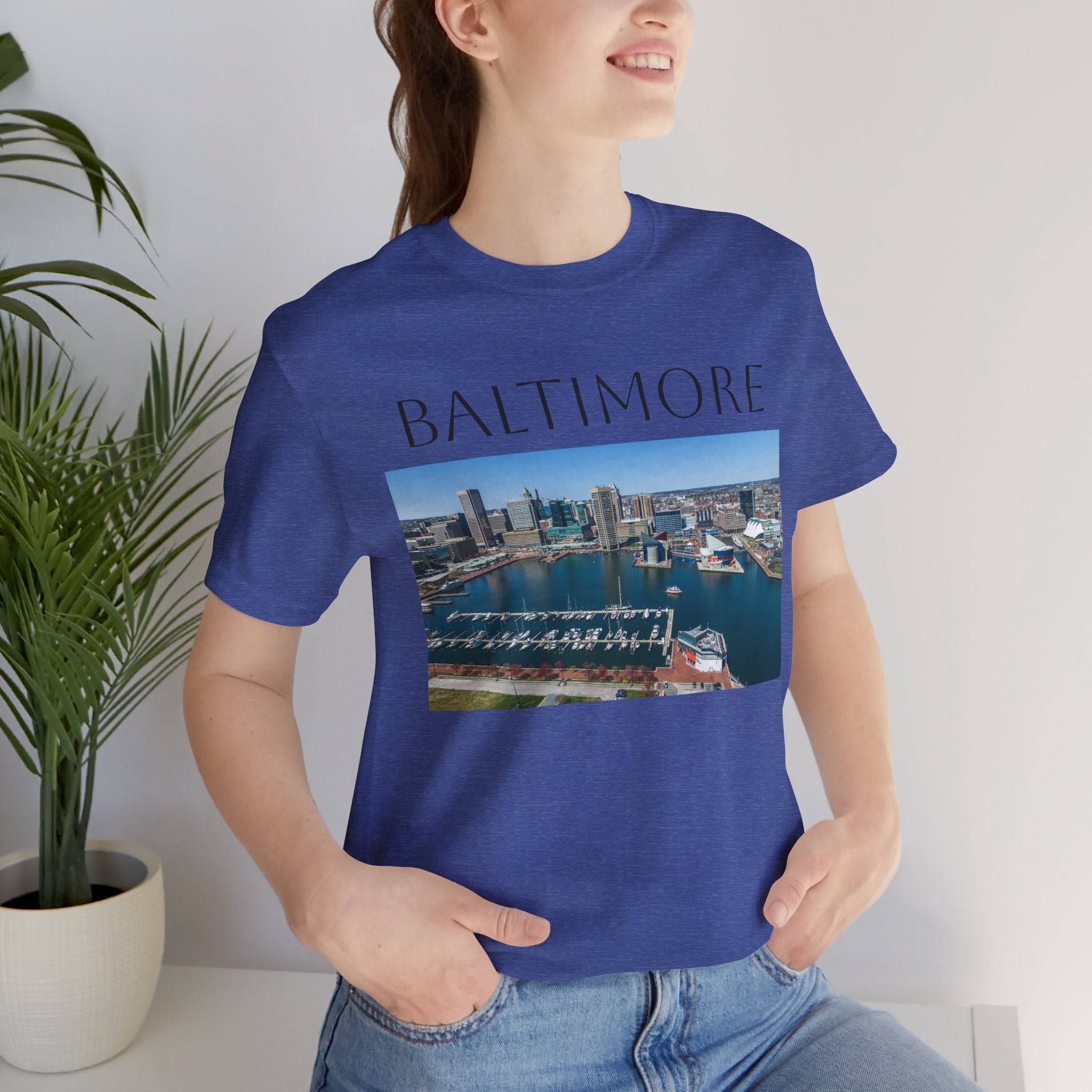 Baltimore Skyline Photo Tee — Inner Harbor Cityscape T-Shirt