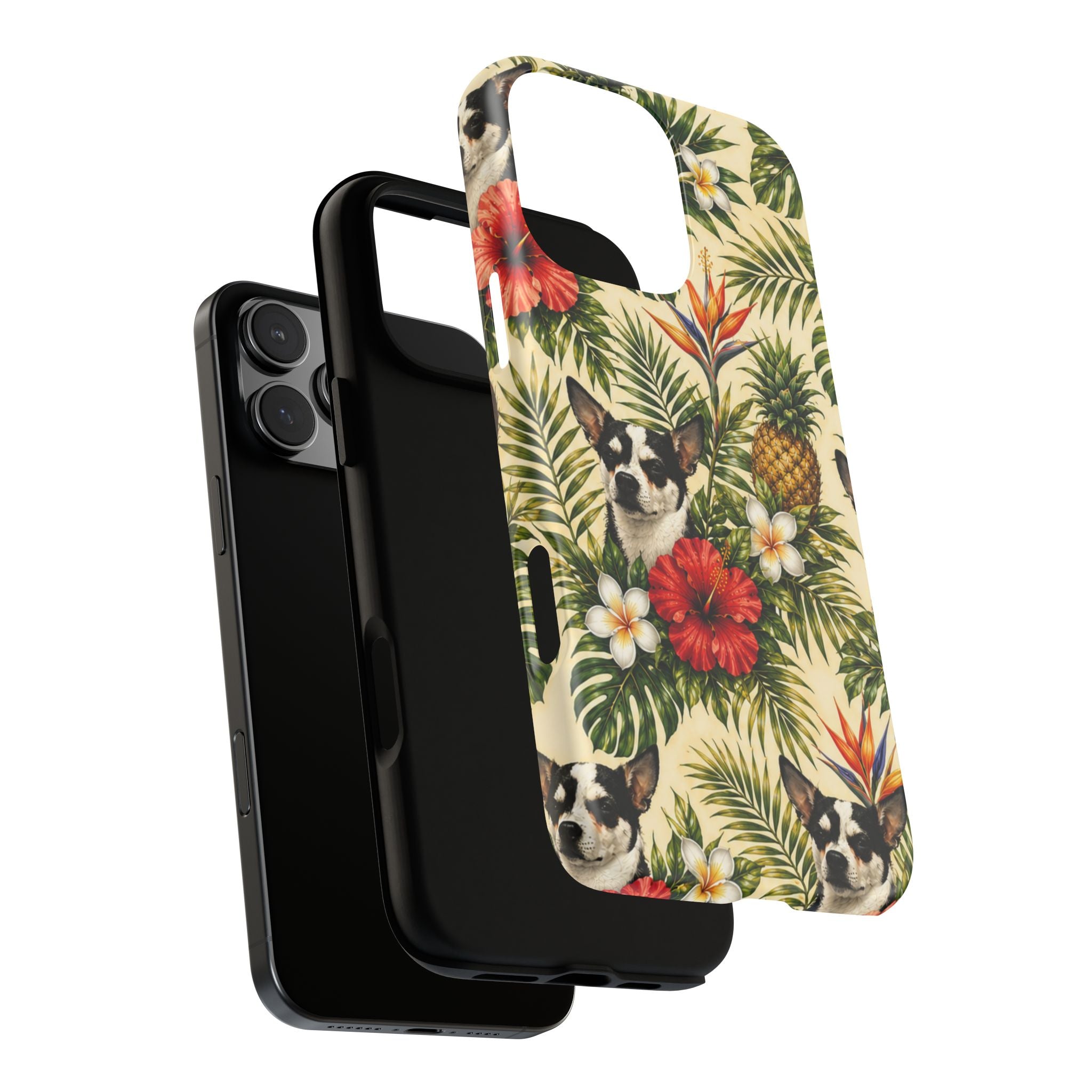 Tropical chihuahua Phone Case — Floral Pineapple Protective Tough Case