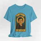 Copy of Stay Metal T-Shirt — Retro Saint Portrait Heavy Metal Tee