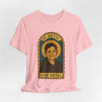 Copy of Stay Metal T-Shirt — Retro Saint Portrait Heavy Metal Tee