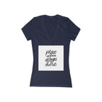 Custom Women's Deep V-Neck Tee — Slim Jersey Short Sleeve